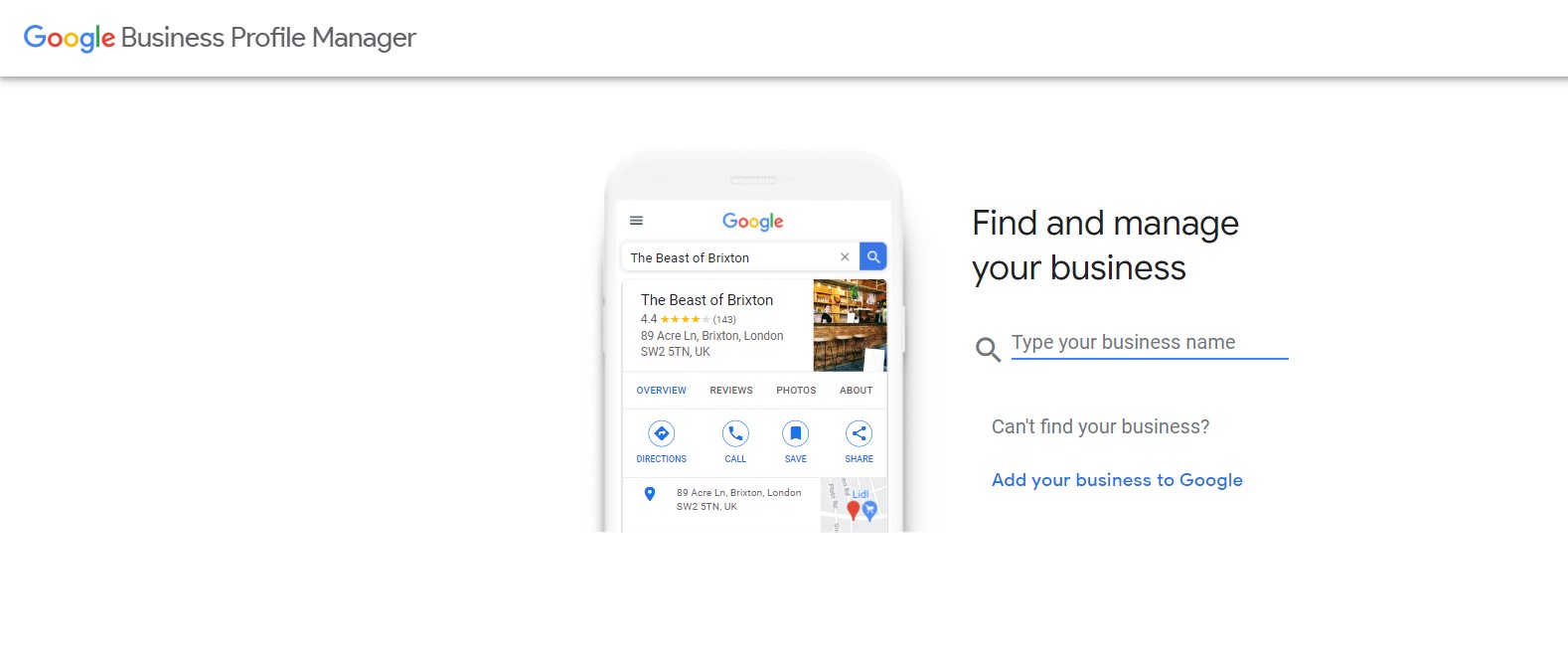 step 2 Google My Business Personal Trainer