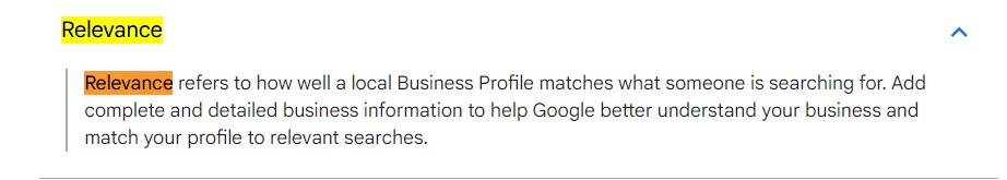 Relevancy with Google My Business Personal Training