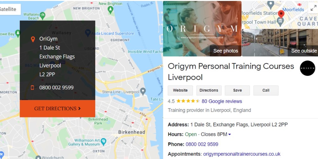 origym personal training google my business