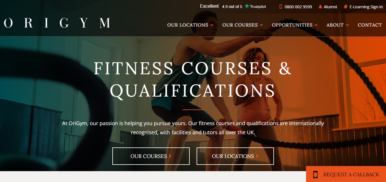 Personal trainer outsourcing website