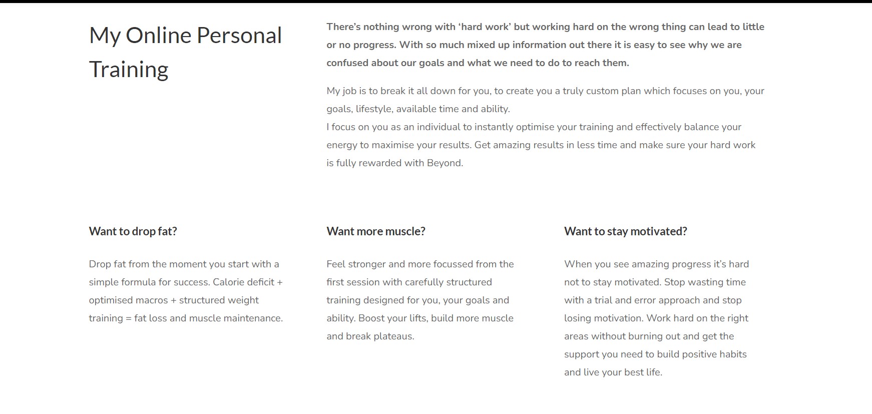 David Kingsbury Personal Trainer Mission Statement