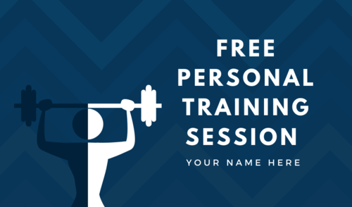 Lifting personal trainer business card
