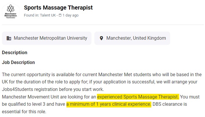sports massage therapist