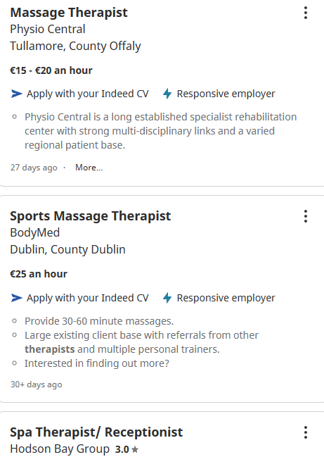 advantage of being a sports massage therapist