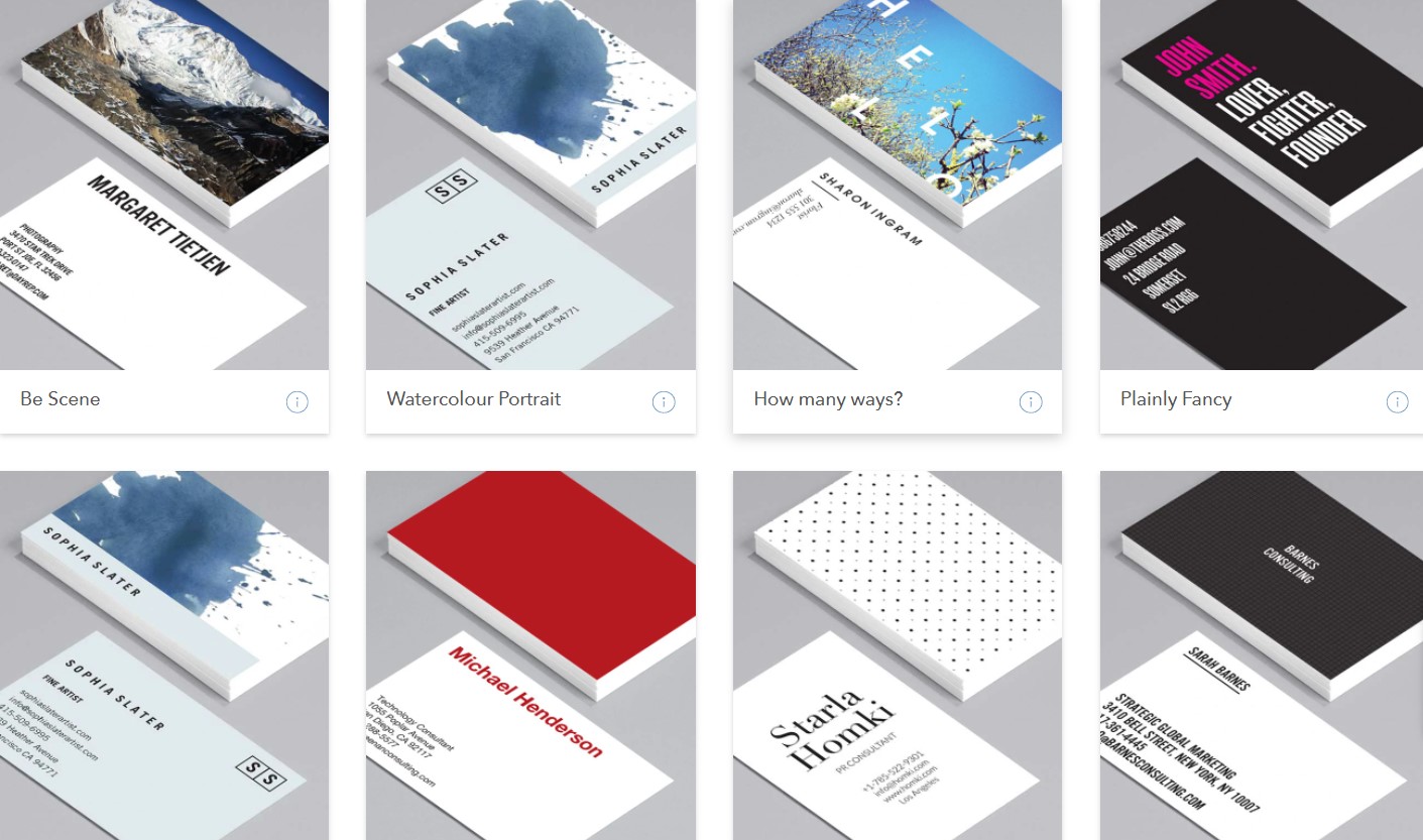 Moo examples of personal training business cards