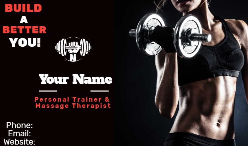 irish personal trainer business card example
