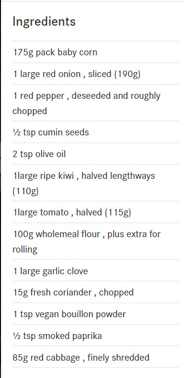 Recipe to be included in clients meal plan 2