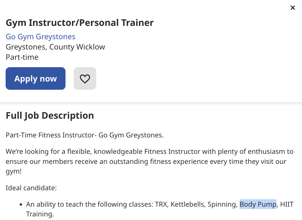 body pump qualifications needed to teach fitness classes image