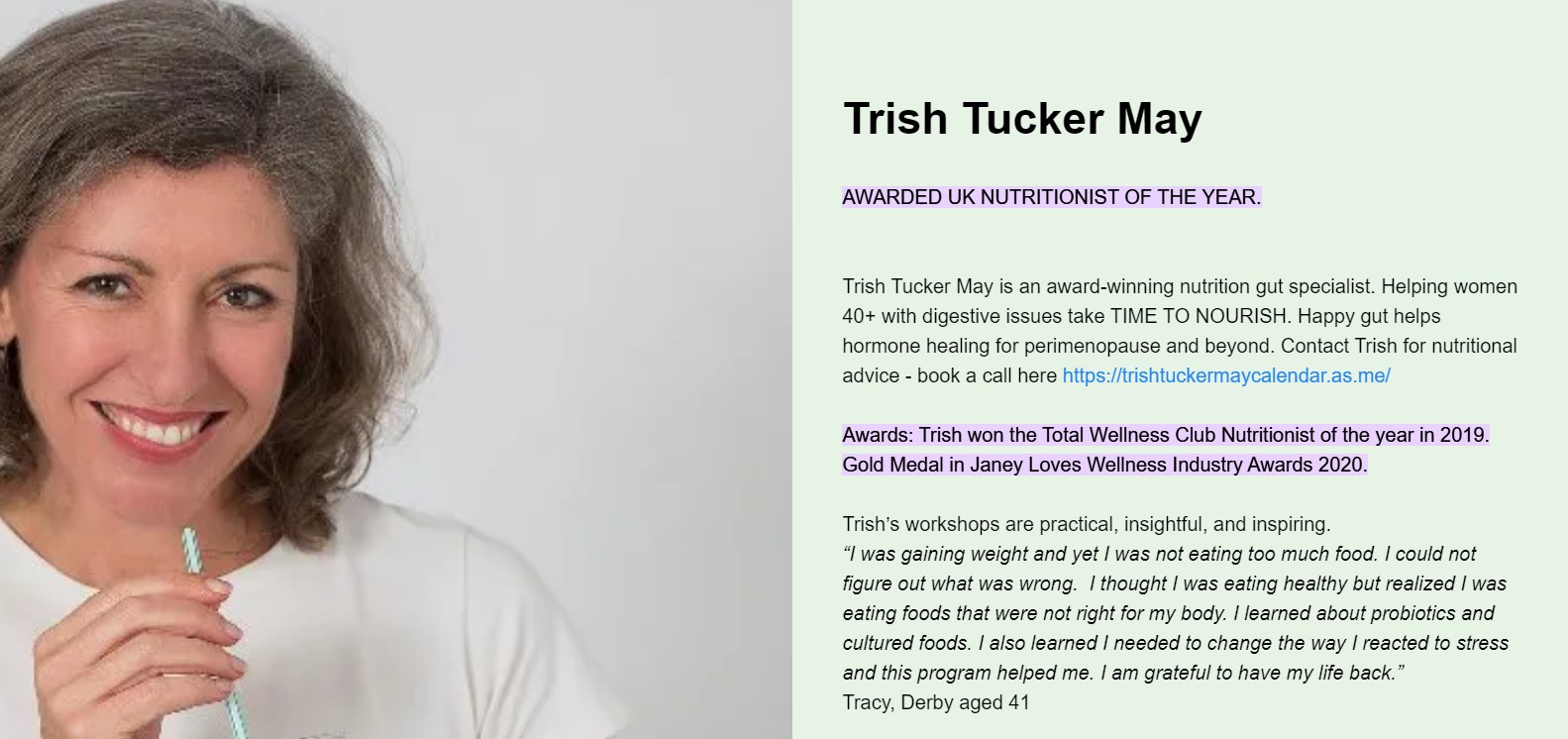 Trish Tucker Nutrionist Interview Questions
