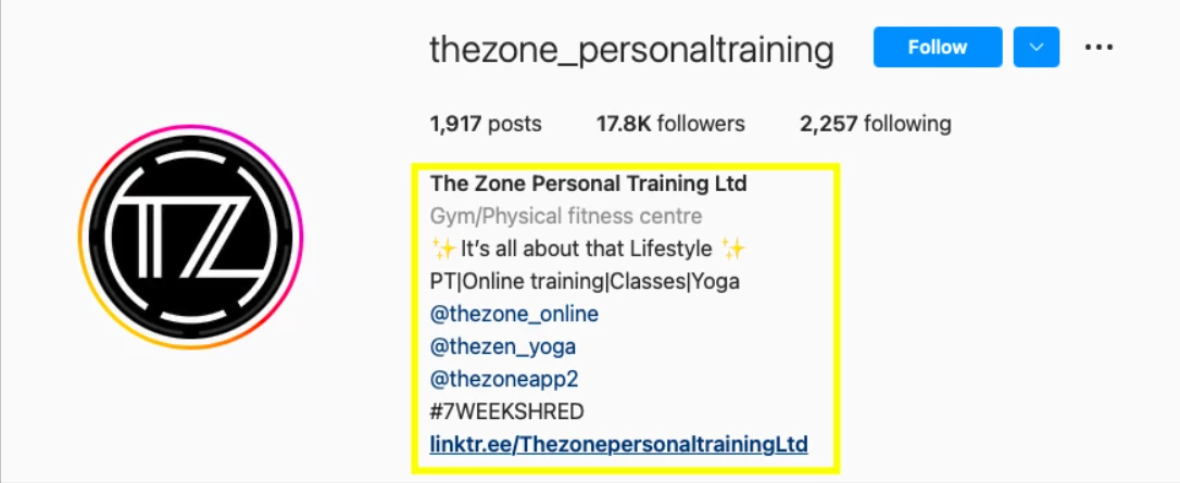 pt welcome pack Insta Bio