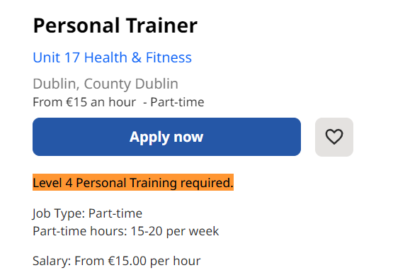 Career change to become a personal trainer IRELAND