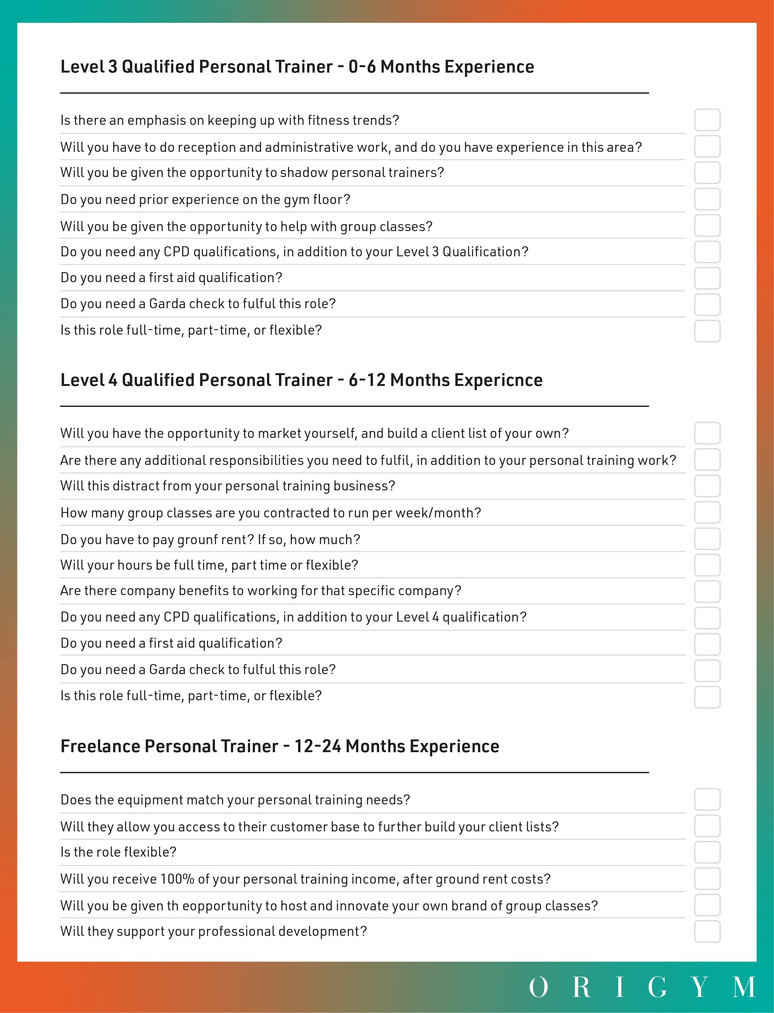 job description of a pt 23