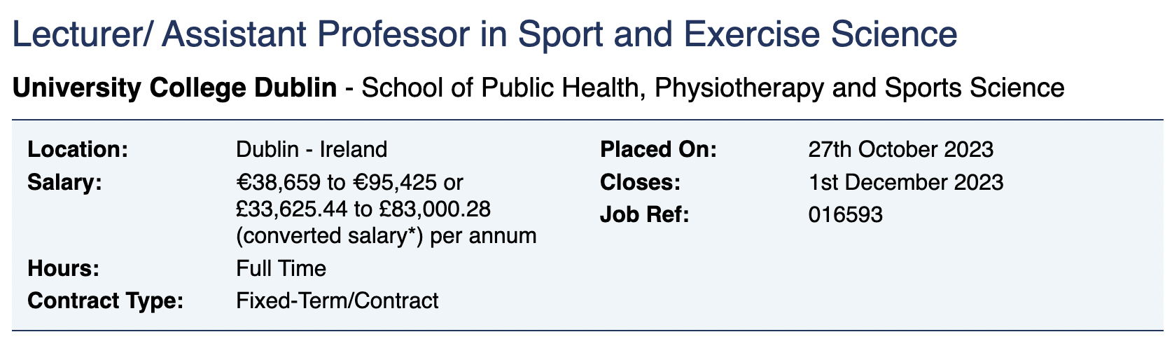 Fitness Lecturer advertisement, one of the highest paying fitness jobs